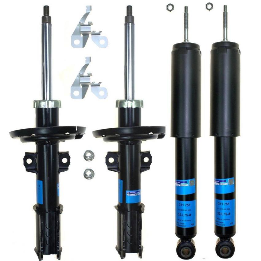 SAAB Suspension Strut and Shock Absorber Assembly Kit - Front and Rear (With Sport Suspension) 93190586 - Sachs 4017579KIT